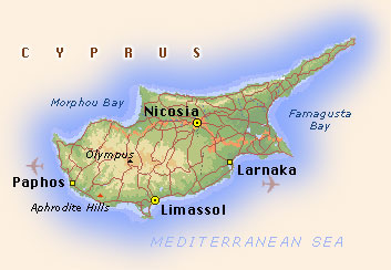 Map of Cyprus